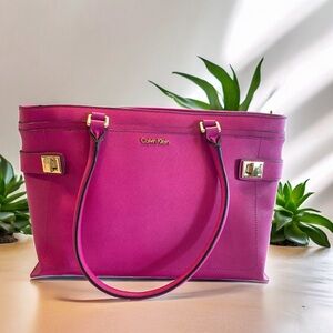 Calvin Klein hot pink tote bag large